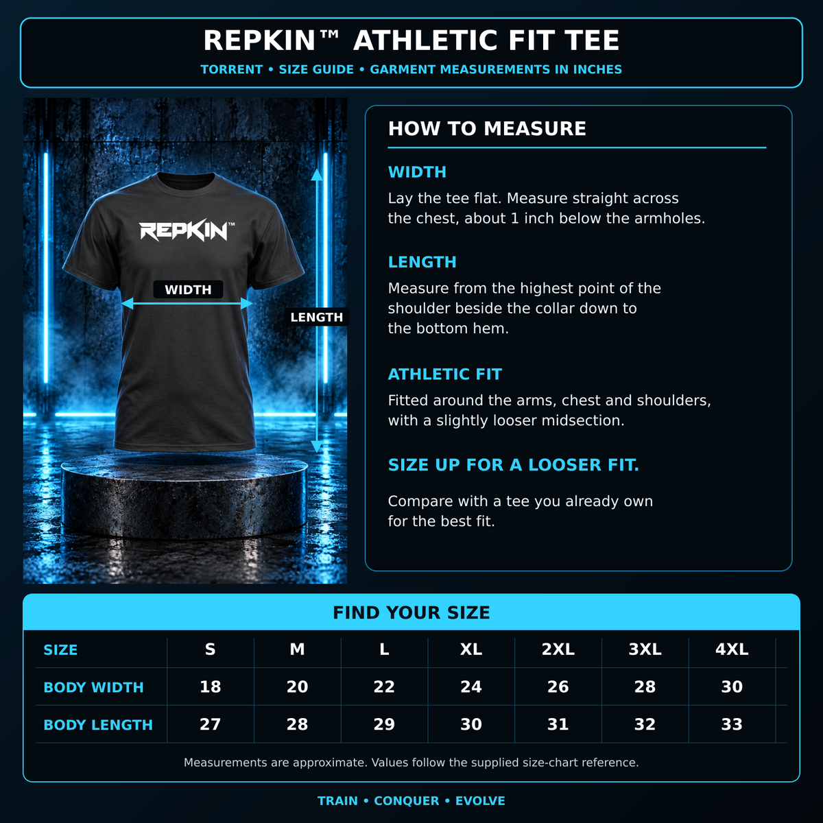 Ryvok Athletic Fit Tee | Black
